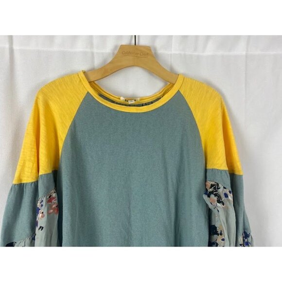 Umgee Mixed Medium Long Sleeve Boho Floral Top Women's Small - Picture 3 of 11